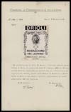 Certificato di presentazione del marchio, registrato al n° 184 del registro dei marchi della Camera di commercio e industria di Zara (1922 nov. 6)