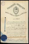 Registrazione dell'etichetta in Argentina (1906)